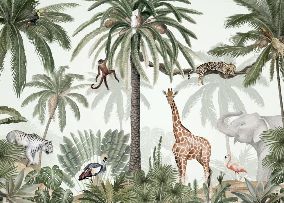 Children's wallpaper peaceful jungle