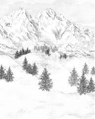 Papier peint montagne sommets de Chamonix, XXL, tendance