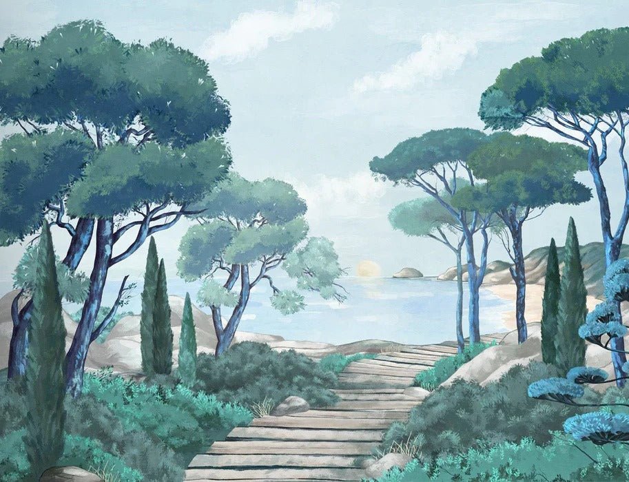 Papier peint balade dans les calanques, XXL, tendance