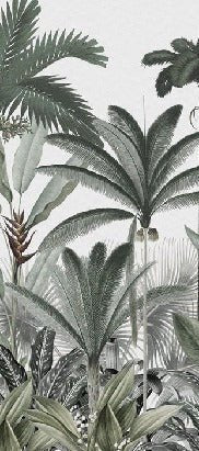 Panoramic jungle tree wallpaper