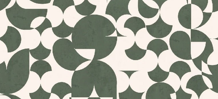 Retro graphic pattern restaurant wallpaper