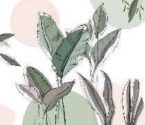 Panoramic green wallpaper