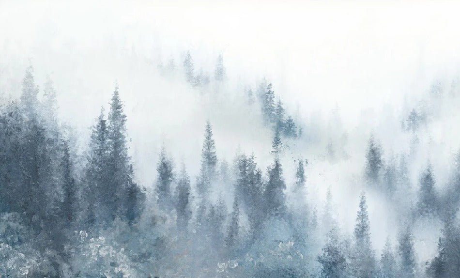 Fir mist blue watercolor wallpaper