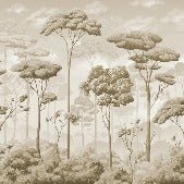 Sepia voluptuous pinewood panoramic wallpaper