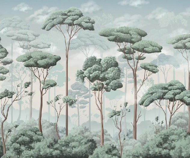 Voluptuous pinewood panoramic wallpaper