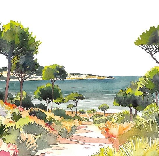 Panoramic summer air wallpaper