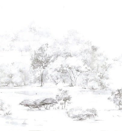 Watercolor pine forest wallpaper