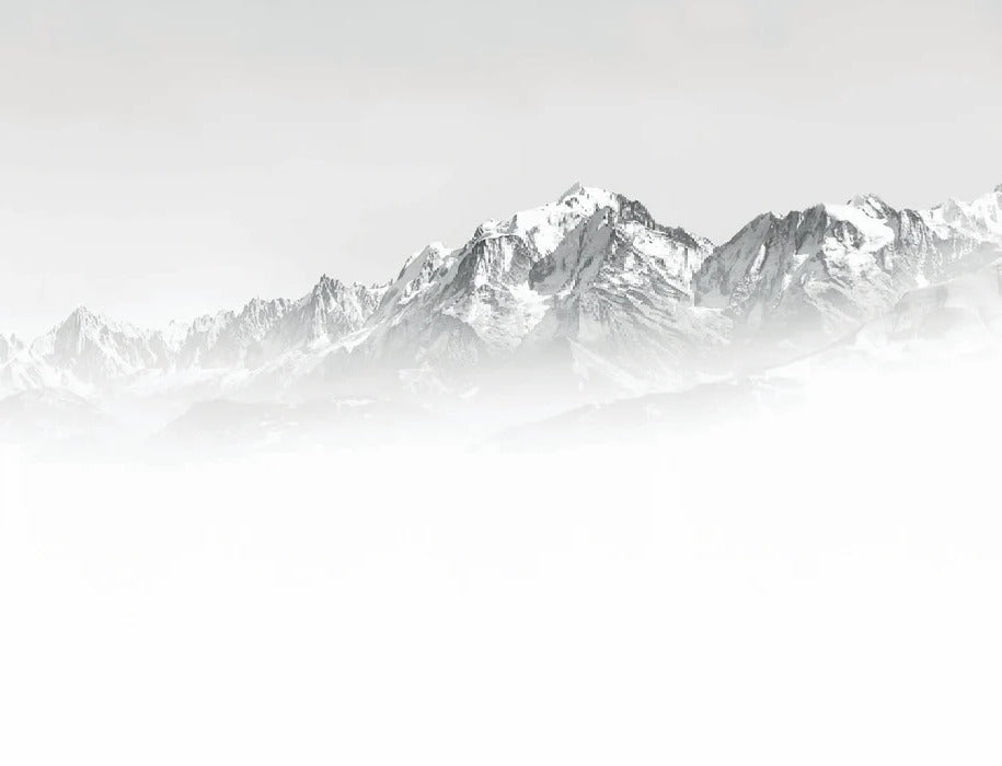 Mont Blanc in the mist black and white wallpaper