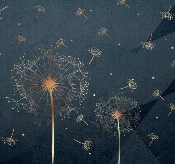 Dandelion & Deep Blue wallpaper