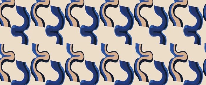 Papier peint rétro style bleu, XXL, tendance