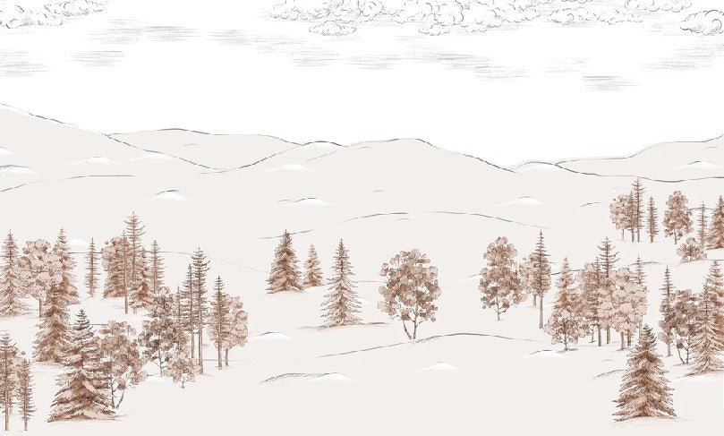 Cimes sépia sketch wallpaper