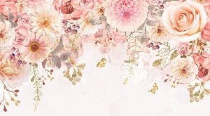 Mademoiselle floral wallpaper