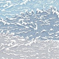 Bathroom wallpaper waves