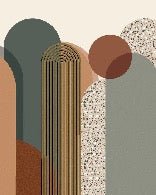 Trendy graphic Art Deco wallpaper