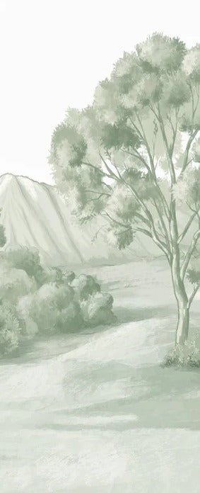 Poetic green landscape wallpaper