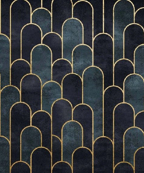 Dark blue chic wallpaper