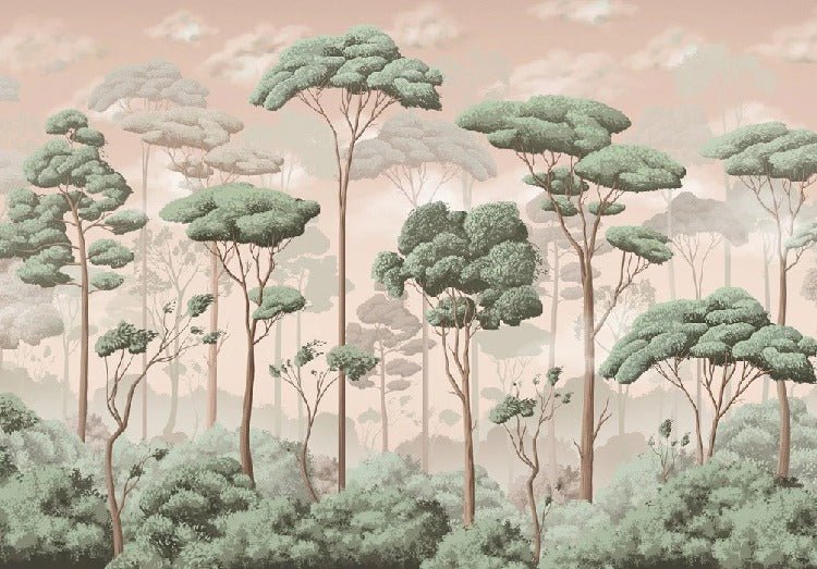 Jasmine voluptuous pine forest panoramic wallpaper