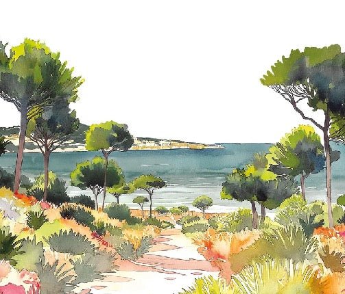 Panoramic summer air wallpaper