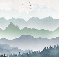 Forest morning mist wallpaper