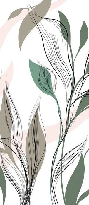 Graphic flower panoramic wallpaper