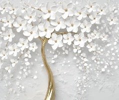 3D tree toilet wallpaper