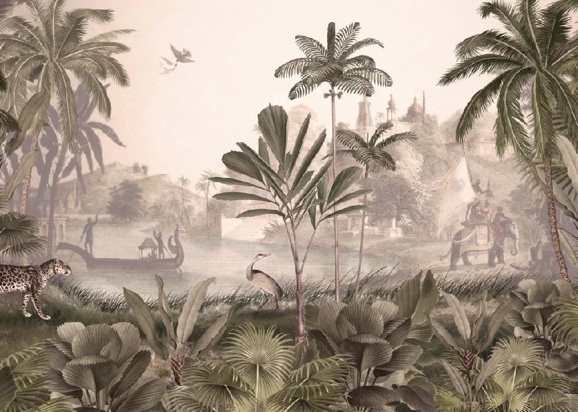 Jungle haven leopard wallpaper