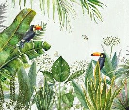 Papier peint Jungle oiseau exotique, XXL, tendance