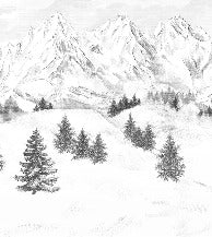 Papier peint montagne sommets de Chamonix, XXL, tendance