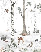 Spring forest animal wallpaper