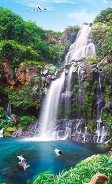 Reunion waterfall wallpaper