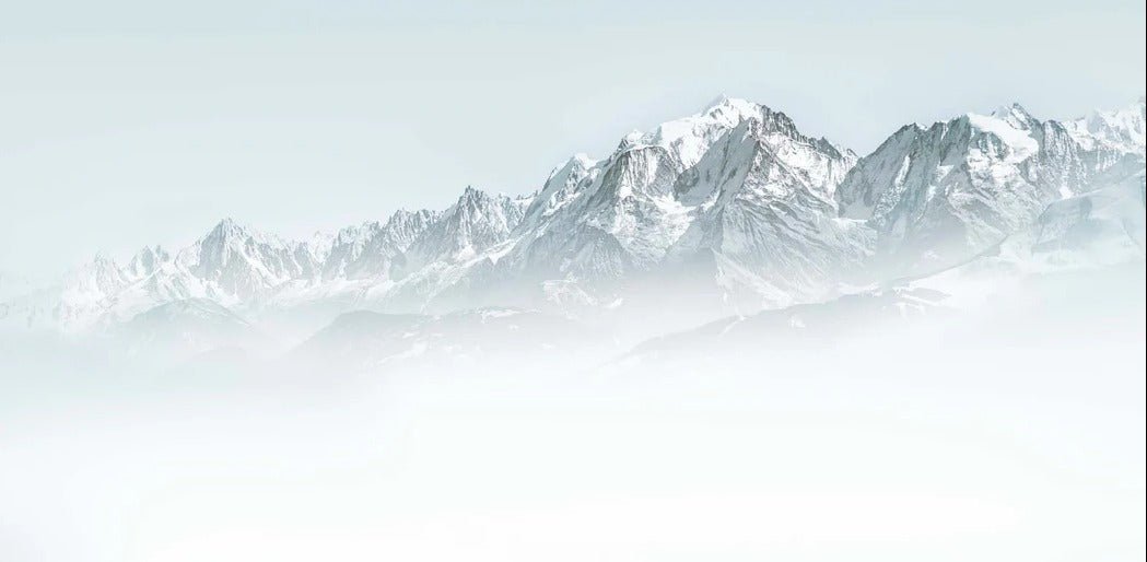 Mont Blanc in the blue mist wallpaper