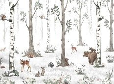 Spring forest animals wallpaper