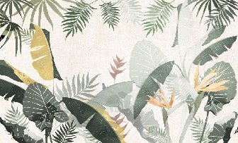 Yellow green custom-made wallpaper