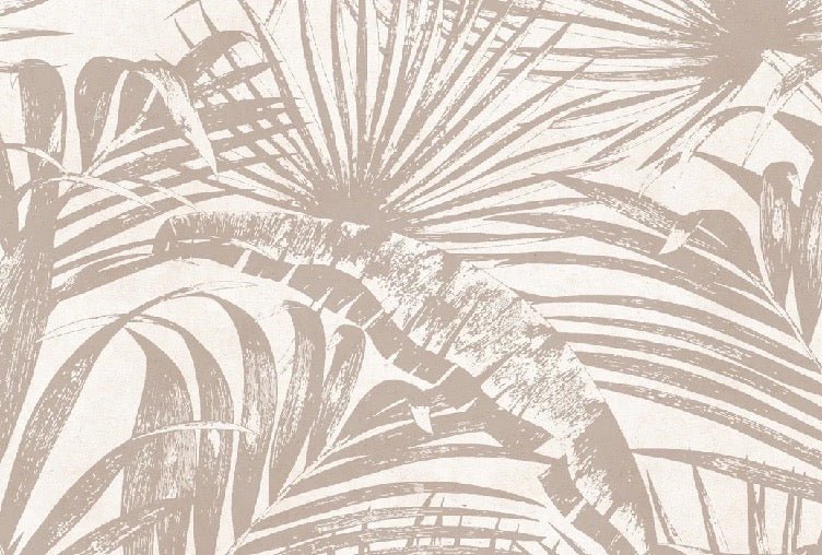 Monochrome jungle leaf wallpaper