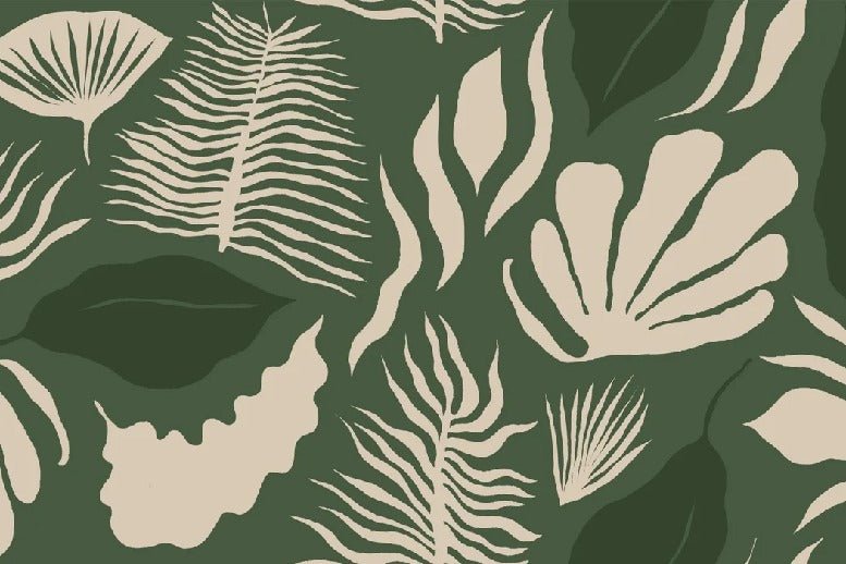 Green modern art wallpaper