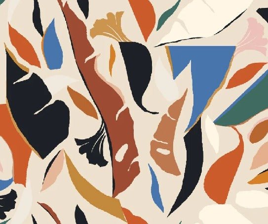 Contemporary botanical wallpaper