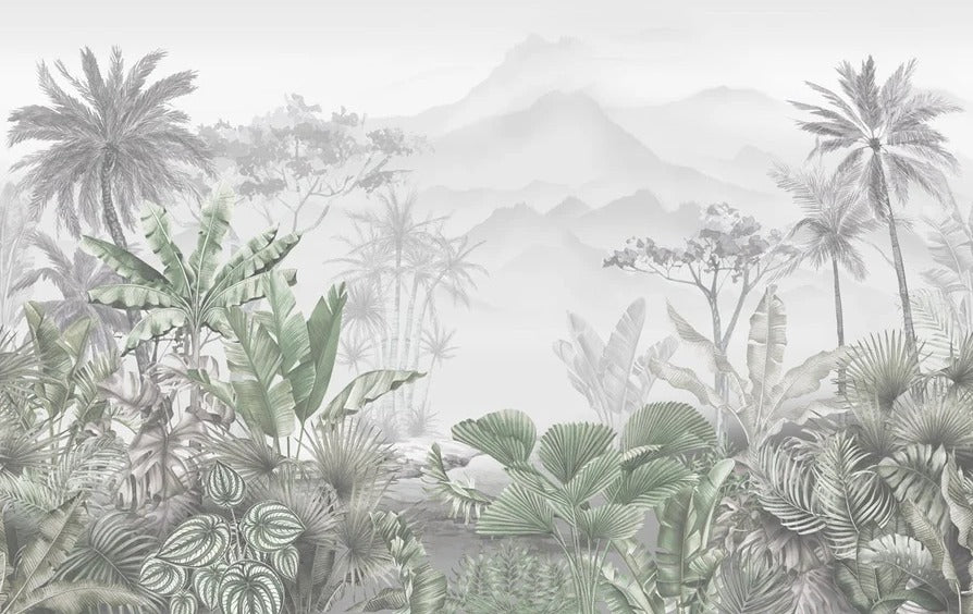 Tropical green wallpaper