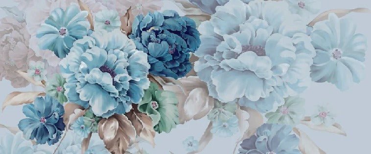Blue flowers wallpaper