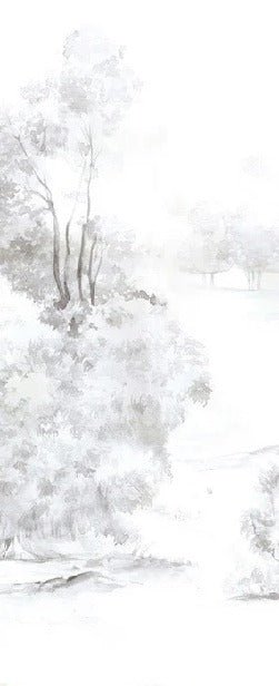 Watercolor pine forest wallpaper