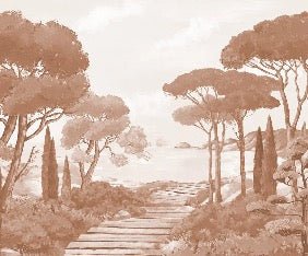 Wallpaper stroll in the calanques terracotta