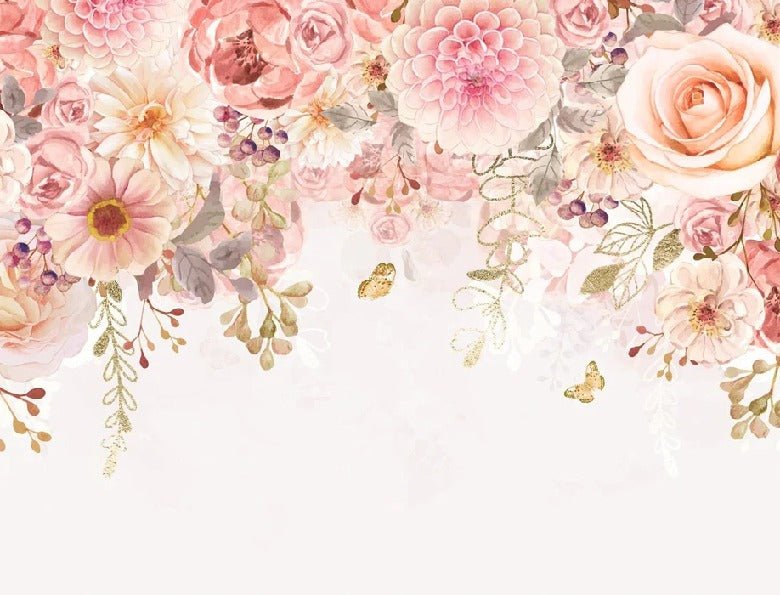 Mademoiselle floral wallpaper