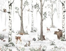 Spring forest animal wallpaper