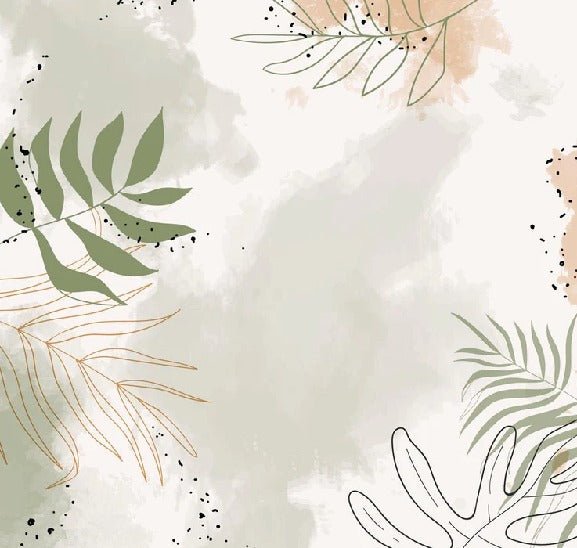 Panoramic vegetal watercolor wallpaper