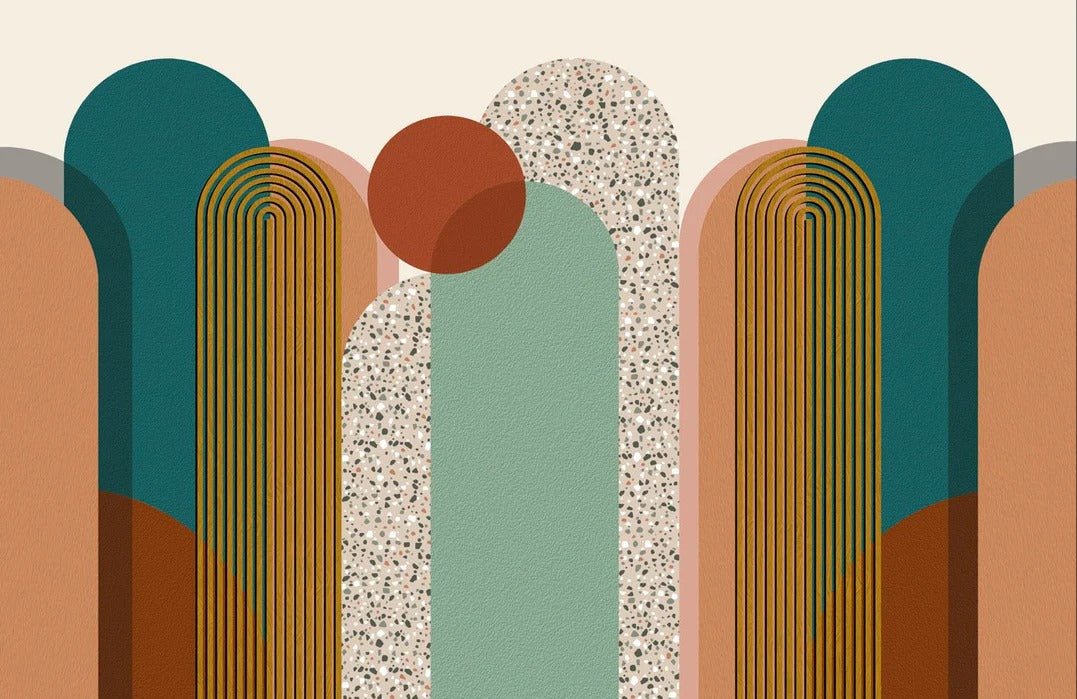 Art pop deco graphic trend wallpaper