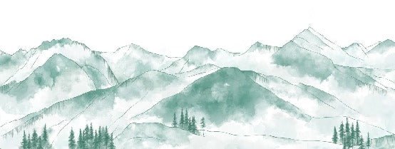 Aravis mountains wallpaper mint green