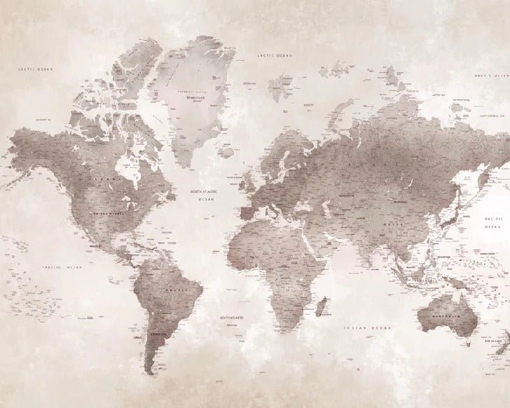 Timeless world map wallpaper
