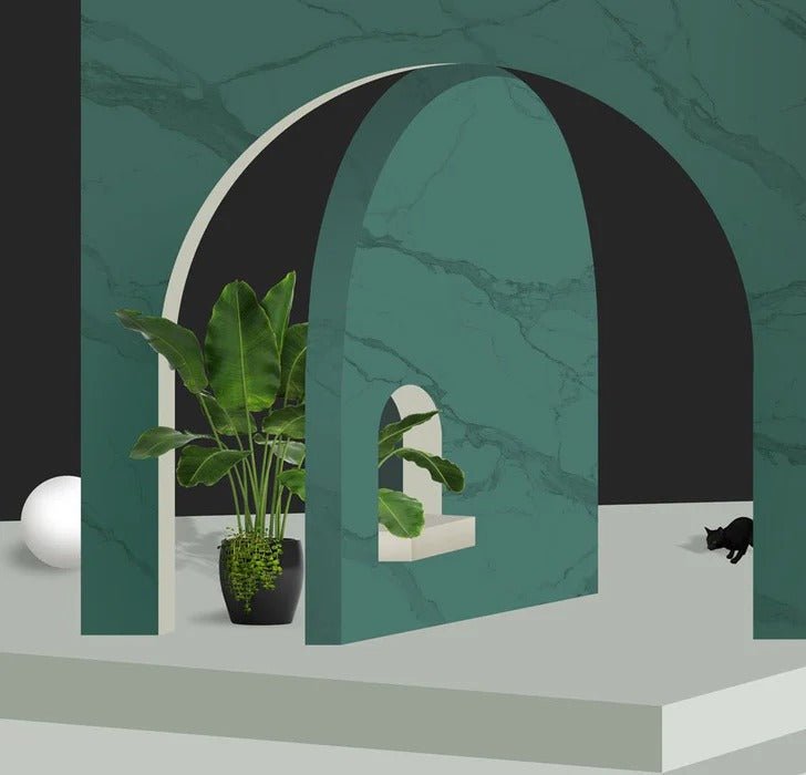 Hotel trompe l'oeil wallpaper