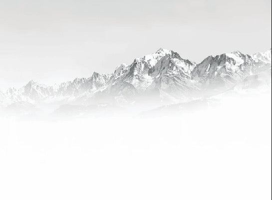 Mont Blanc in the mist black and white wallpaper