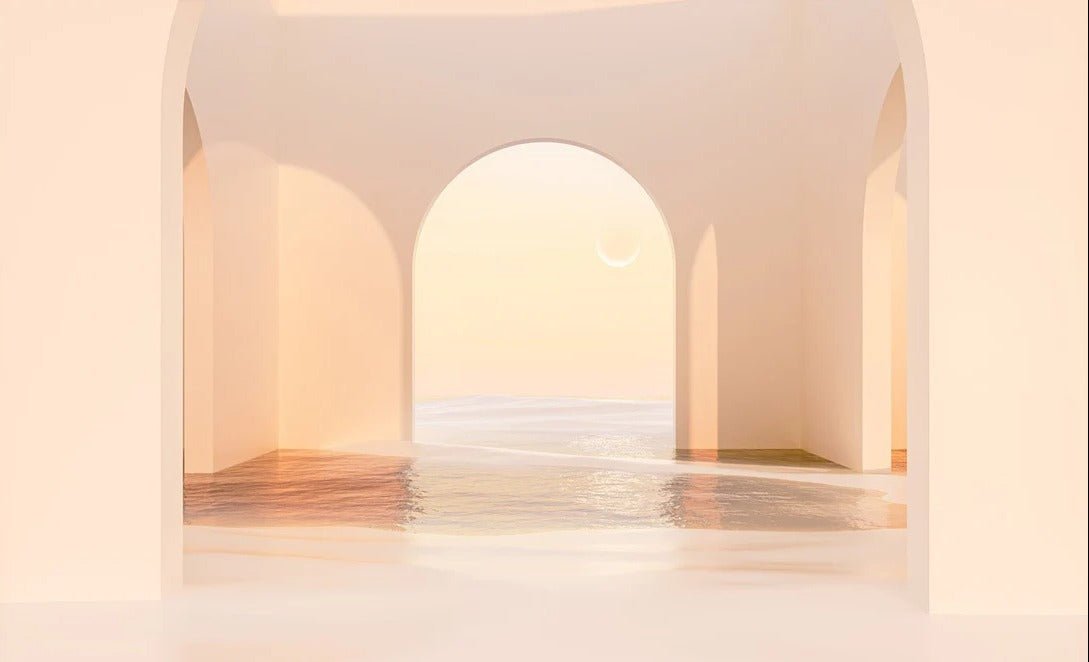 Panoramic sunset arch design wallpaper