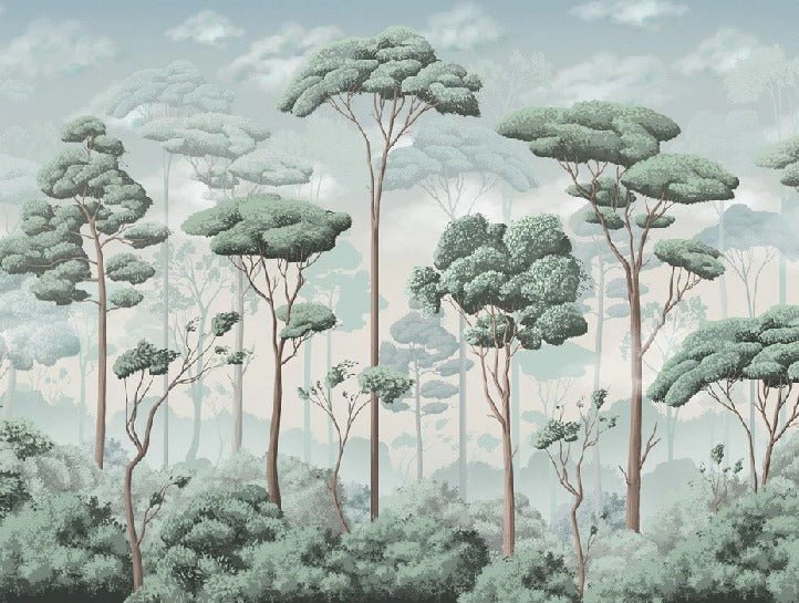 Voluptuous pinewood panoramic wallpaper